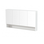 PVC 1500 Gloss White Shaving Cabinet With Undershelf
